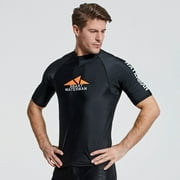 Short Sleeve Crew Neck Wetsuit Top Intimate and Unbound Design for Reducing Resistance in the Water