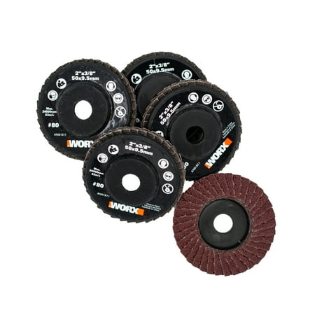 

Worx MakerX WA7254 2 80g Flap Sanding Wheels (5pc)