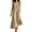 Beige, variant on Women's Tank Dress Crew Neck Sleeveless Solid Asymmetric Ruffle Vintage Western Boho Maxi Dress