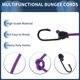thumbnail image 5 of Cuerdas Elásticas Únicas con Ganchos para Motocicletas, Remolques, Camiones, Carga, Cuerdas Elásticas Ajustables con Hebilla de Metal, Púrpura, 4 piezas, 50 cm, 5 of 7