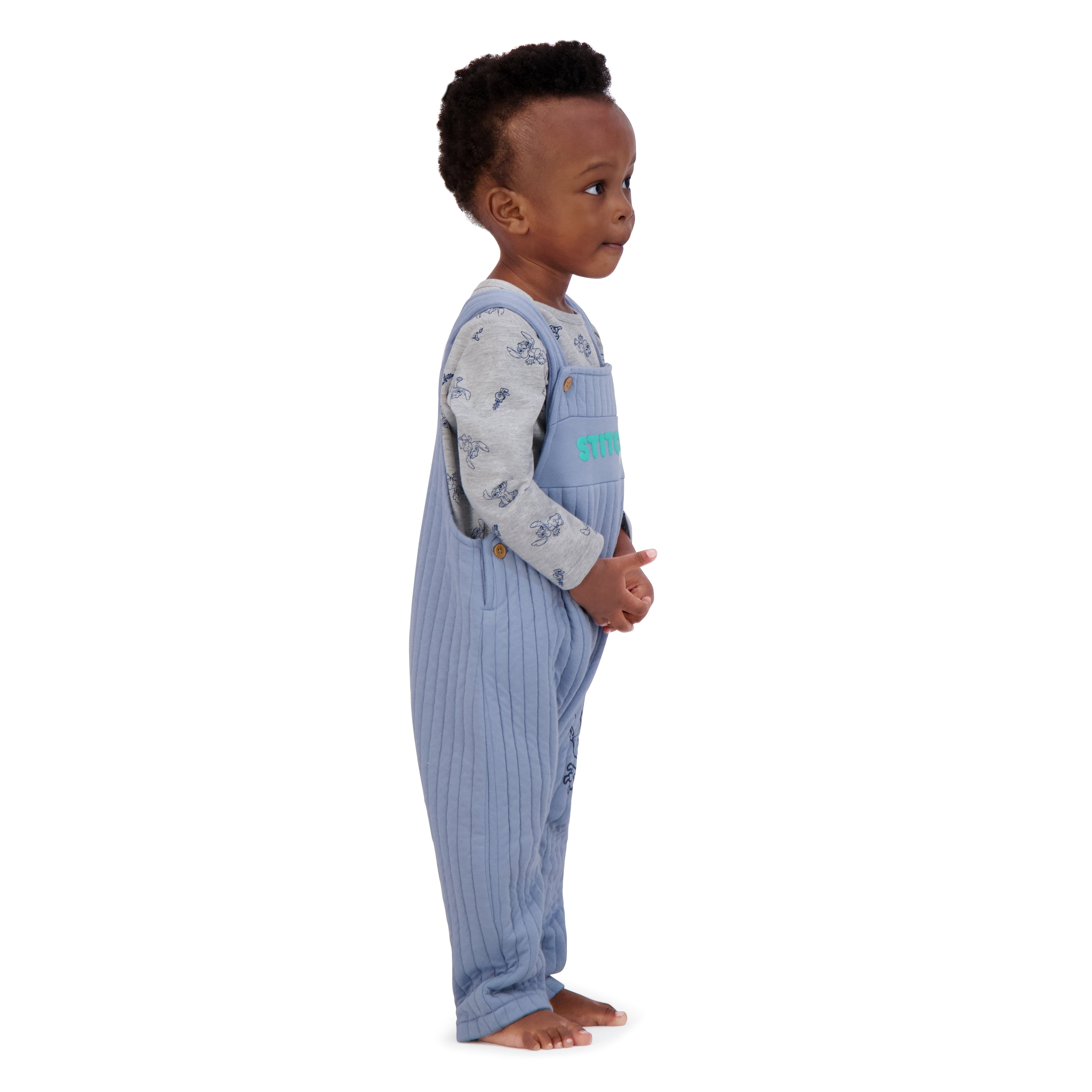 Stitch Baby Boy Overall Set, Sizes 0-24 Months