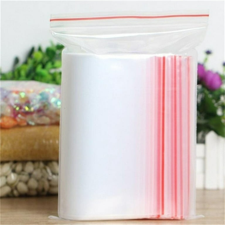 1000pcs Zip Lock Bags Reclosable Clear Poly Bag Plastic Baggies Small Jewelry Bags Food Packaging Home Kitchen 100/200pcs, Women's, Size: 4x6cm-100pcs