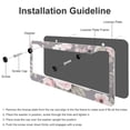 thumbnail image 4 of Watercolor Floral Flower Rose License Plate Frame 2 Pack Floral Pink Watercolor Roses Bud Abstract Leaf Flower Personalized License Plate Frame for Women Men Metal License Plate Frames, 4 of 6
