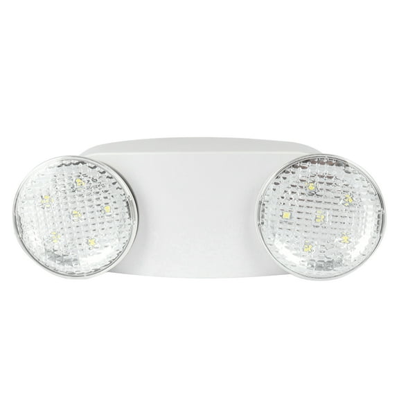 LED Emergency Light with 200LM High Brightness 2 Lamps 120 Minute Battery Backup Power Rotary Light Head for Home Office Business Restaurants Commercial Use