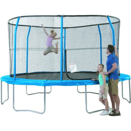 Jumpking 13 Foot Trampoline With Enclosure Blue Walmart Com Walmart Com