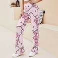 thumbnail image 2 of Hello Kitty Women's Wide Leg Yoga Pant Comfy Loose Sweatpants High Waist Lounge Casual Athletic Pant Workout Joggers Pant, 2 of 7
