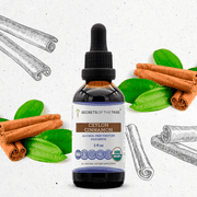 Secrets Of The Tribe Ceylon Cinnamon Organic Dietary Supplement, Natural Herbal Tincture for Metabolic Support, Certified Organic Ceylon Cinnamon (Cinnamomum verum) Dried Bark, Alcohol-Free, 2 oz