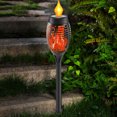 thumbnail image 2 of Luz solar para jardín Luz exterior Encendido/apagado automático IP65 Llama parpadeante impermeable, 2 of 9