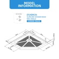 thumbnail image 6 of Pivot shower door, with 1/4" tempered glass , 34.75 in. x 72 in. Frameless Neo-Angle Pivot Shower Enclosure in Chrome., 6 of 7