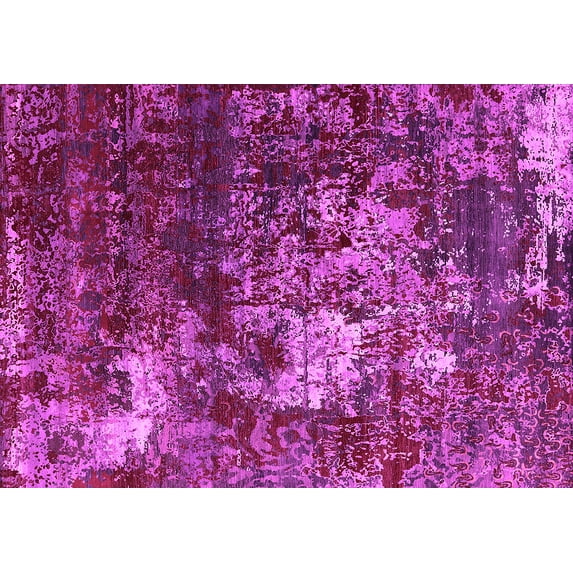 Ahgly Company Indoor Rectangle Oriental Pink Industrial Area Rugs, 8' x 12'