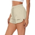 thumbnail image 3 of cocolona Womens Summer Casual Loose Athletic Shorts Solid Color Elastic Waist Drawstring Gym Running Shorts with Pocket, 3 of 5
