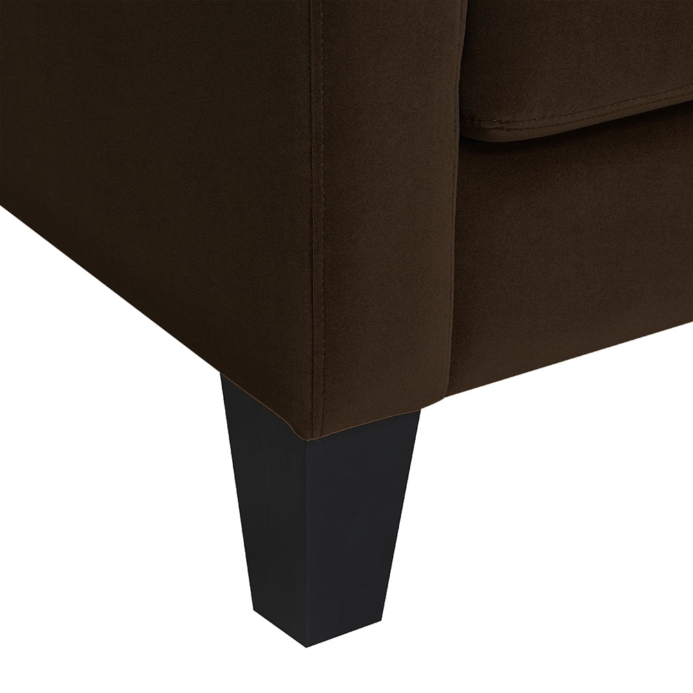 Ally Polyester Mid-Century Modern Armchair, Brown