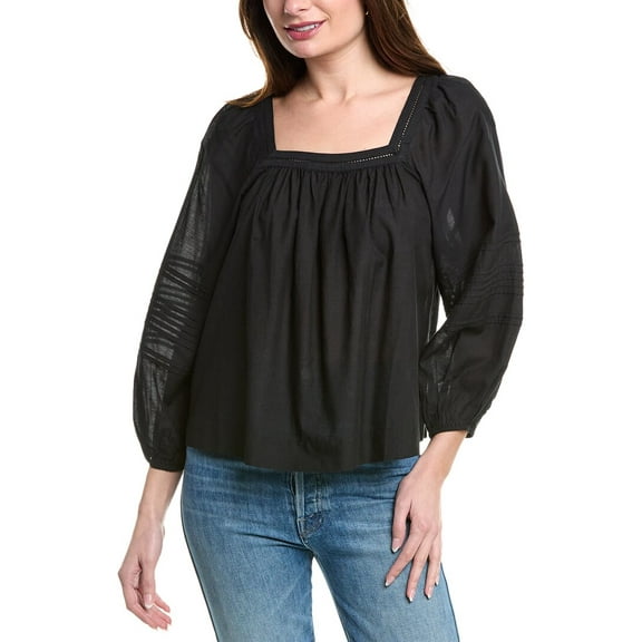 Madewell womens  Flowy Top, l, Black