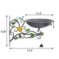 HOUYANG 17.3" L × MMF7 11.2" W,Wall Mounted Birdbath,Bird Baths for