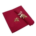 thumbnail image 2 of Embroidered Holly Christmas Tree Holiday Decorative Cloth Napkin (Red Napkin 20"x20"-Set of 4), 2 of 5