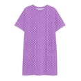 thumbnail image 6 of Perfectbot Women's Polka Dots T-Shirt Dress, Short Sleeve Crew Neck with Pockets, Loose Fit Casual Wear, 6 of 6