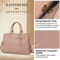 thumbnail image 3 of Bolsa para portátil RAINSMORE para mujer, 15.6 pulgadas, poliuretano, impermeable, color caqui, 3 of 8