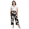thumbnail image 6 of Women's Plus Size Wide Leg Pants Palazzo Floral Print Casual Shirred Elastic Waist Pants, 6 of 7