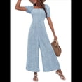 thumbnail image 3 of Mono de Verano 2025 para Mujer, Estilo Floral, Informal, Holgado, con Pierna y Corta. Azul XL, 3 of 10