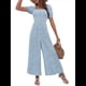 thumbnail image 3 of Mono de Verano 2025 para Mujer, Estilo Floral, Informal, Holgado, con Pierna y Corta. Azul XL, 3 of 10