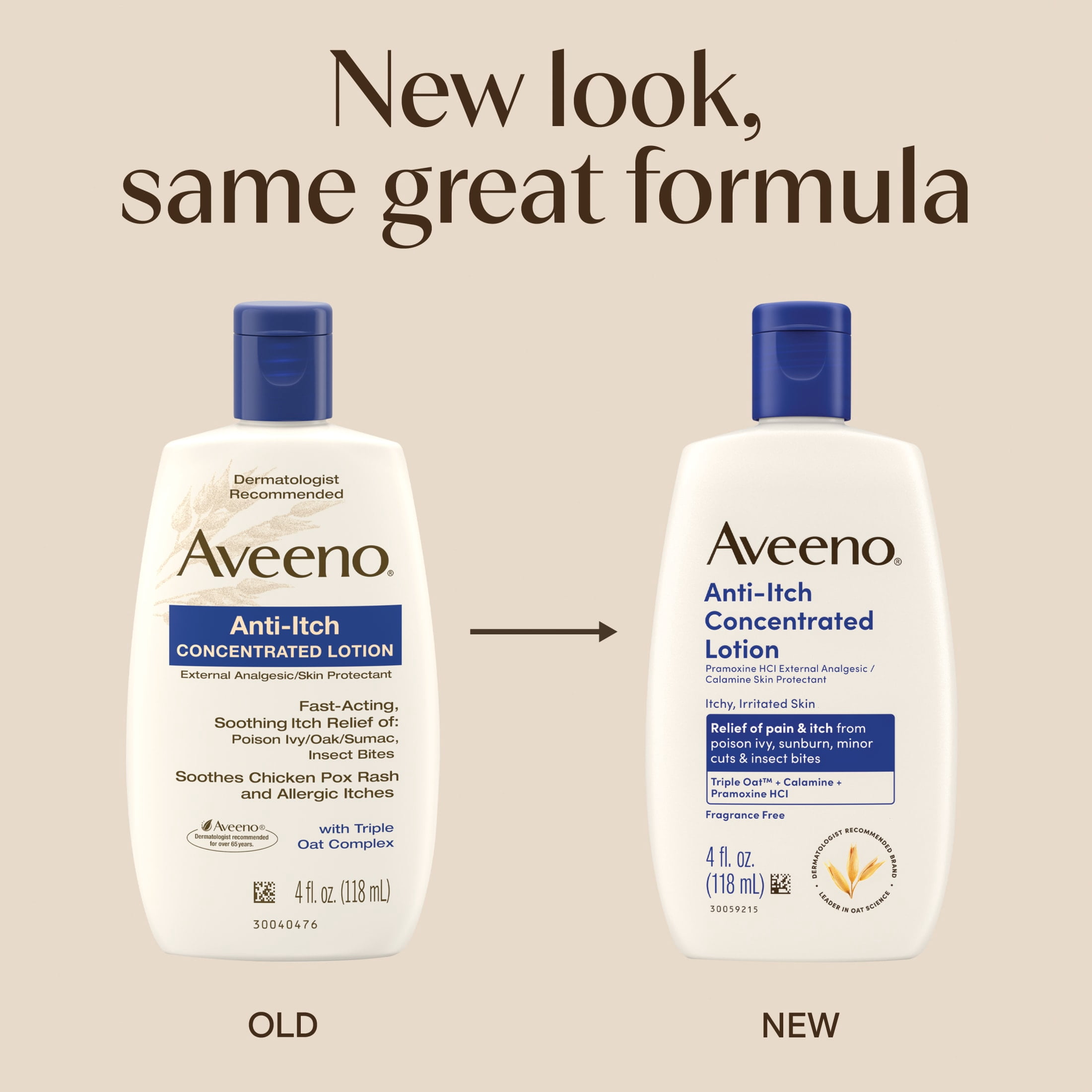 Aveeno Anti-Itch Concentrated Lotion, Calamine & Triple Oat, 4 fl. oz