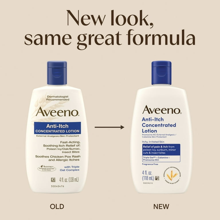 Aveeno Anti-Itch Concentrated Lotion, Calamine & Triple Oat, 4 fl