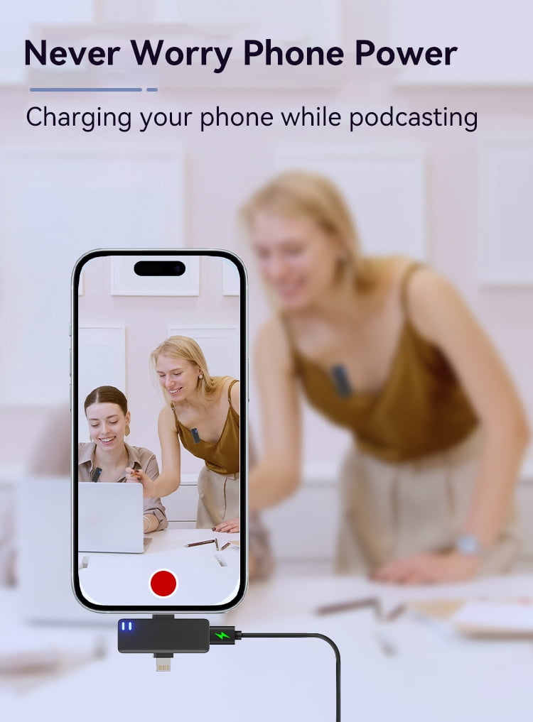 Greatstyler Wireless Microphone for iPhone Video Recording