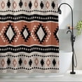 thumbnail image 2 of Khaki Boho Shower Curtain Set, Waterproof Shower Curtains for Bathroom, Vintage Ethnic Tribe Retro Abstract Art Washable Fabric Cloth Bath Curtain for Bathtub Decoration with Hooks 72x78 Inches, 2 of 9