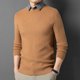 thumbnail image 4 of Suéteres falsos de dos piezas de alta gama, suéter de cuello camisero para hombre, manga larga, otoño, nuevo, color puro, parte inferior de punto grueso, 4 of 4