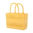 thumbnail image 4 of Cesta para carrito de ducha, carrito de ducha con asas, cesta de baño de drenaje, organizador de ducha para campamento, dormitorio, bolso de playa, Amarillo, 4 of 8