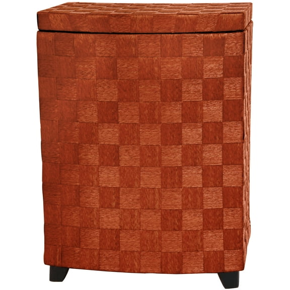 Oriental Furniture 27" Natural Fiber Laundry Hamper, Honey