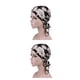 thumbnail image 2 of Accesorios para El cabello Qarigey pañuelo para la cabeza sombrero de quimio turbante elástico mujer Negro con flor 2piezas, 2 of 6
