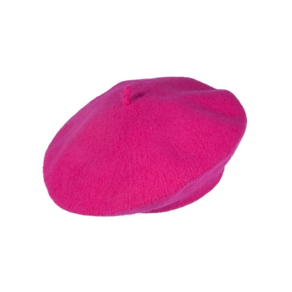 Classic Wool Beret One Size Adult - , Hot Pink