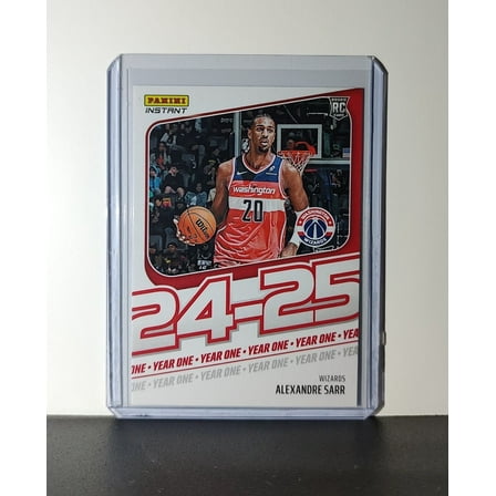 Alexandre Sarr Rookie Card 2024-25 Panini Year One #2 Washington Wizards 1/613