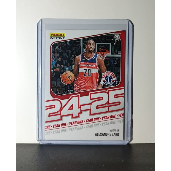 Alexandre Sarr Rookie Card 2024-25 Panini Year One #2 Washington Wizards 1/613