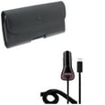 thumbnail image 1 of Leather Case Belt Clip w Type-C Quick Car Charger for Google Pixel 6 - Holster Cover Loops, Power Adapter DC Socket X2V Compatible With Google Pixel 6, 1 of 11