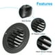 thumbnail image 3 of Cubierta de Ventilación Redonda Uxcell de 3", 2pcs Rejilla de Acero Inoxidable 304 con Louver para Ventilación, Negro, 3 of 6