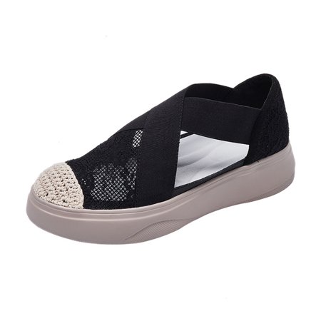 

Comfortable and Breathable Women s Shoes Lace Mesh Shoes Fashion Sneakers Sandals Inner Heightened Platform Casual Shoes
