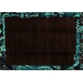 thumbnail image 1 of Ahgly Company Indoor Rectangle Abstract Turquoise Blue Modern Area Rugs, 6' x 9', 1 of 4