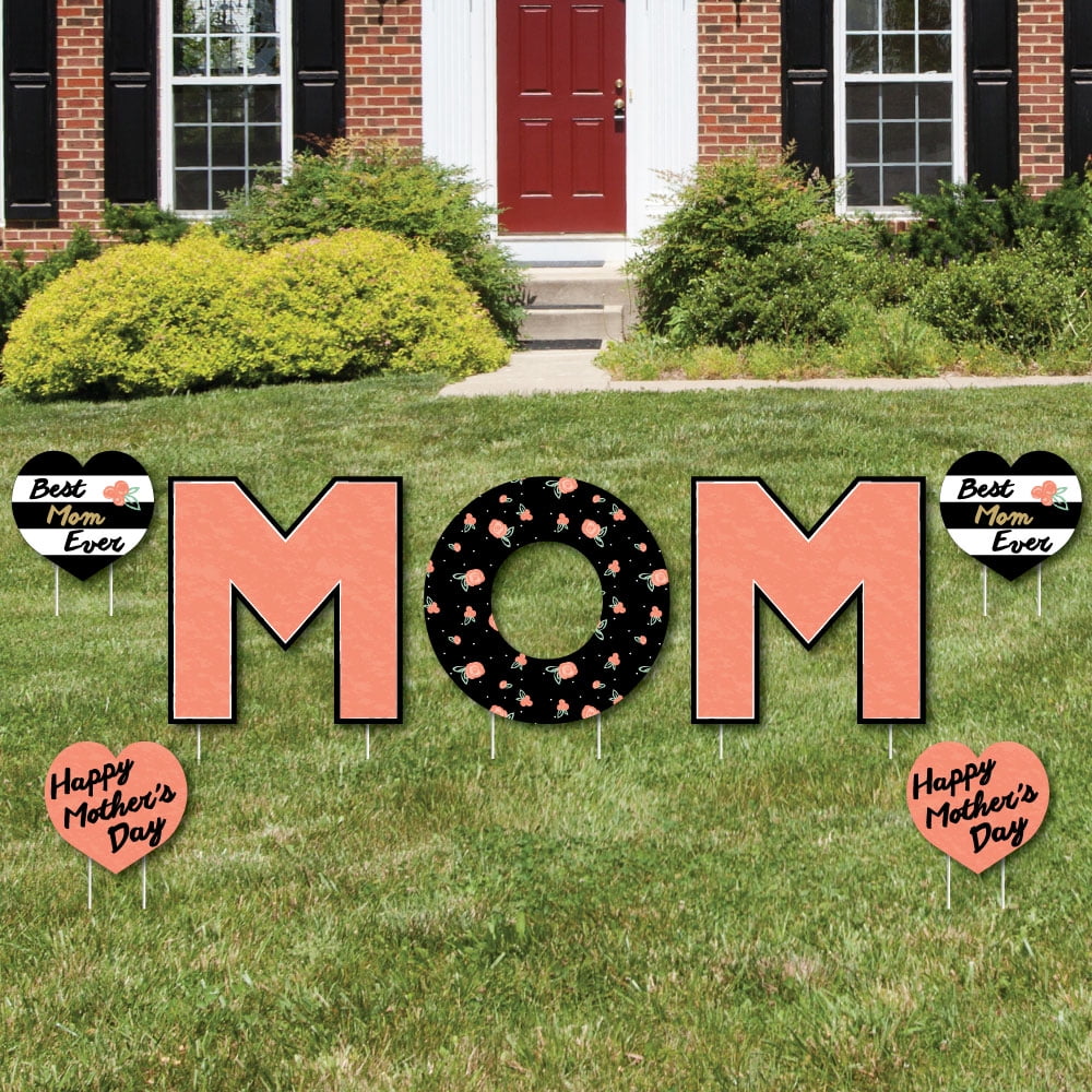 Big Dot of Happiness Best Mom Ever Yard Sign Outdoor Lawn Decorations