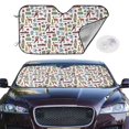 thumbnail image 2 of Balery Retro Style Print Car Windshield Sun Shade,Windshield Sunshade for Car Pickup Truck SUV Accessories-Medium, 2 of 7