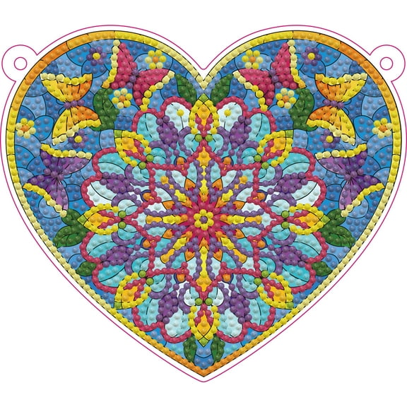 DIAMOND DOTZ® Stained Glass Heart Wall Plaque Diamond Painting Kit