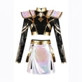 thumbnail image 2 of 5pcs KPop Demon Hunters Huntrix Costume Women Mira Full Set Cosplay Stage Performance Outfits Kpop Demon Hunters Merch Fancy Dress Costumes for Halloween Carnival Party#Black M, 2 of 5
