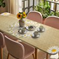 thumbnail image 3 of Brown Daisy Bees Table Cloths for 8 Foot Rectangle Tables, Spring Farmhouse Honey Floral Rings Patio Waterproof Elastic Fitted Tablecloths, Washable Rectangular Table Cover for Camping, 3 of 8