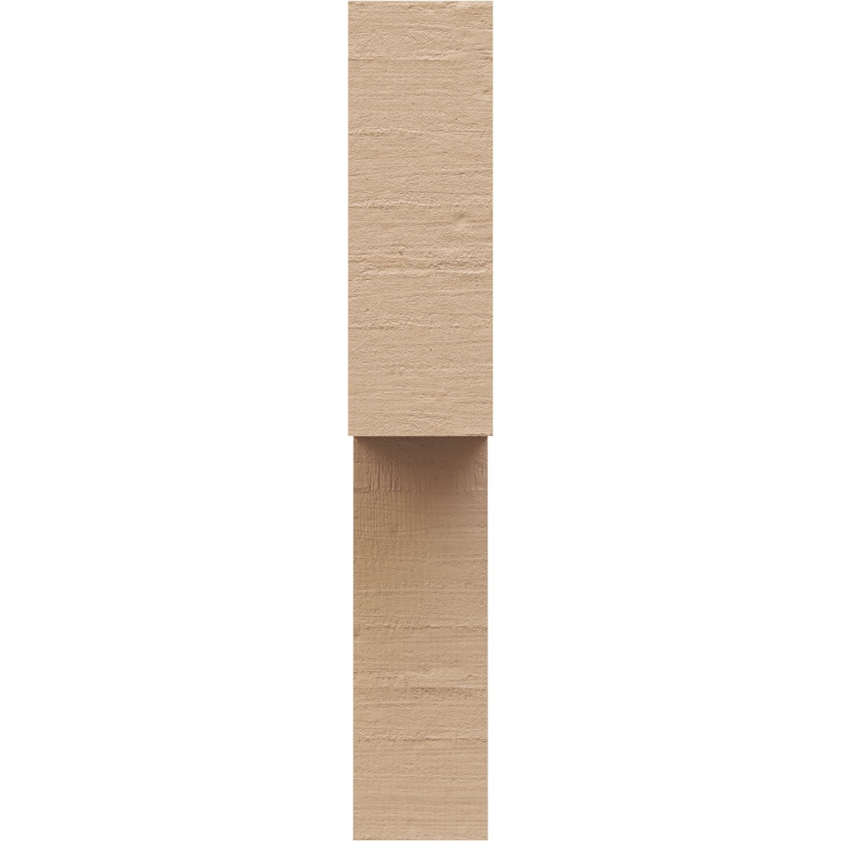 2"W x 4"D x 12"H Thin Chapel Hill Rough Cedar Woodgrain TimberThane Corbel, Primed Tan