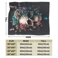 thumbnail image 4 of XMXY Fleece Throw Blanket for Couch, Boho Skull Ghost Flowers Lightweight Plush Fuzzy Cozy Soft Bed Blankets and Throws for Sofa, 50"x40" inches, 4 of 8