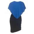 thumbnail image 2 of eVogues Plus Size Layered Poncho Dress Glitter Royal Blue 1915, 2 of 5