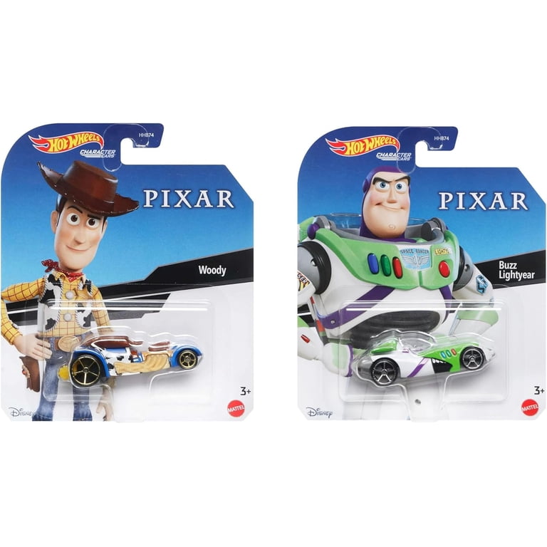 Hot Wheels Toy Story Character Cars, Woody and Buzz Lightyear Die
