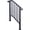 Black + Steel#3, variant on Wrought Iron Handrails for Outdoor Steps, Fit 1 or 3 Steps Stair Railing, Flexible Front Porch Hand Rail for Concrete Steps or Wooden Stairs, Black Steel Handrail