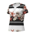 thumbnail image 5 of Fuzoiu Starfishes Shells Print Women's V-Neck T-Shirt,Women's Short Sleeve Top, Comfortable for Work, Leisure, and Sports, 5 of 7
